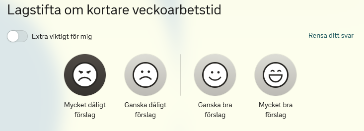 Fråga 20 Kortare arbetstid