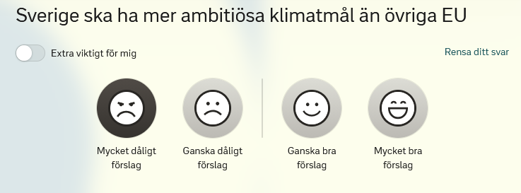 Fråga 6 Ambitiösa klimatmål