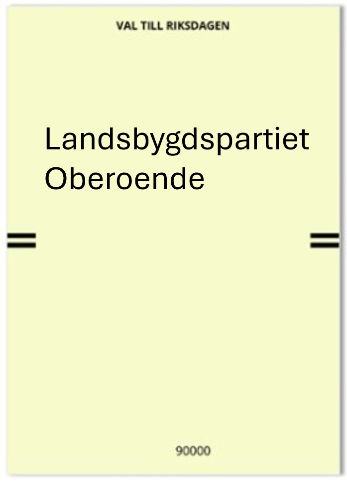 Exempel riksdagsvalsblankett