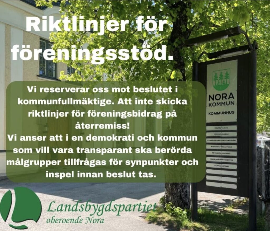 Kommunstyrelsen 20e maj antog man riktlinjer för föreningsstöd